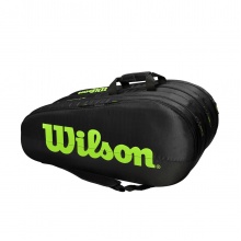 Wilson Racketbag (Schlägertasche) Team Compartment 3 schwarz/grün 15er - 3 Hauptfächer